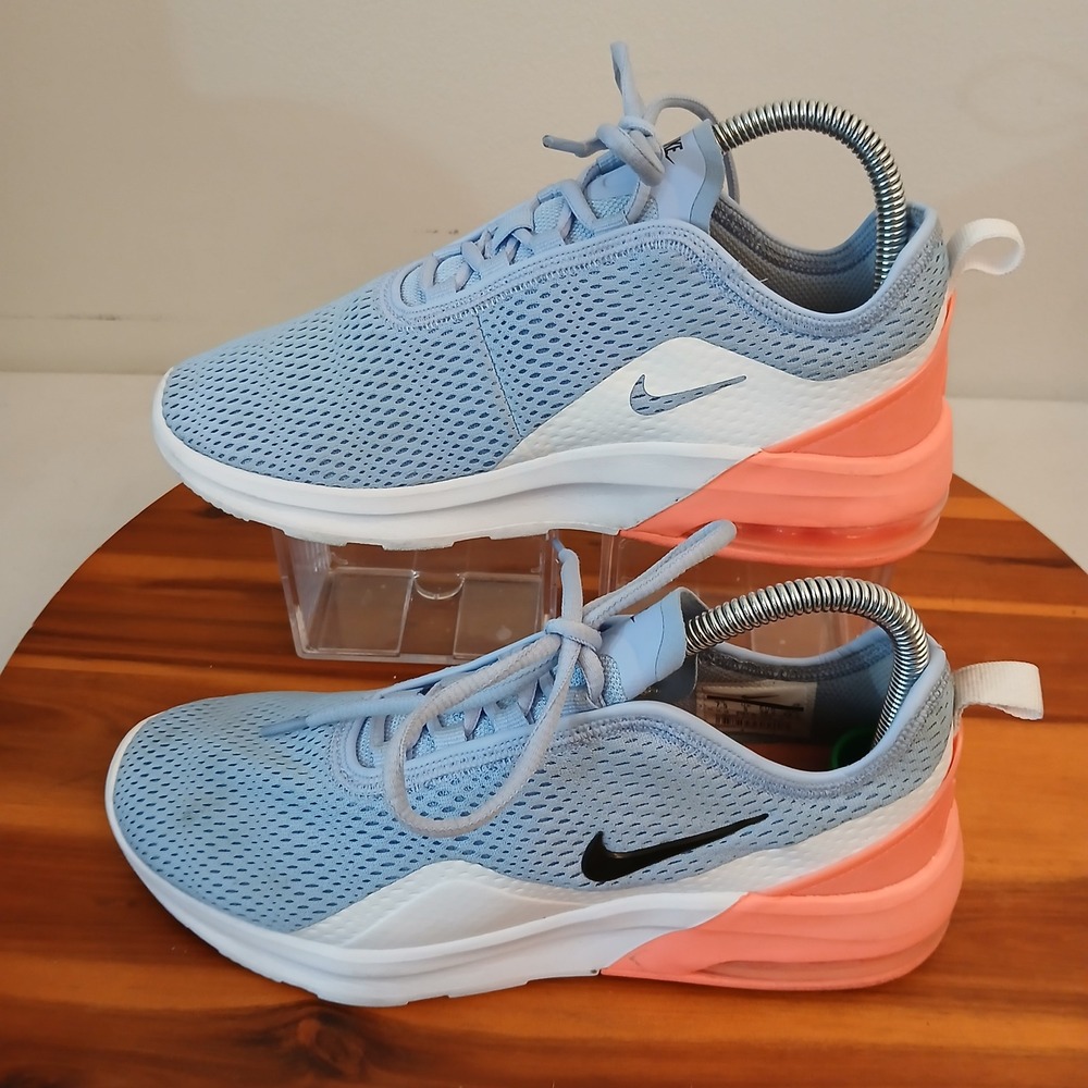 Nike Air Max Motion 2 Womens 7.5 Blue Orange Running Shoes Sneakers CI6518-400